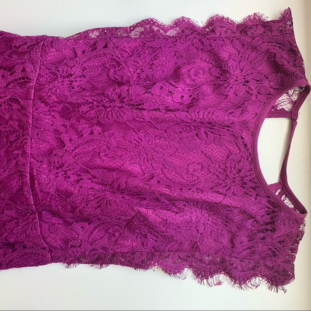 Purple Lace Cocktail Dress